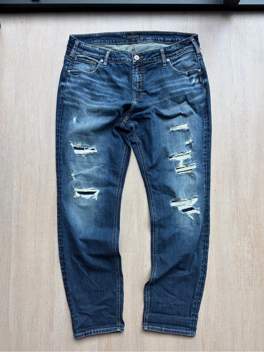 Y2K Silver Jeans